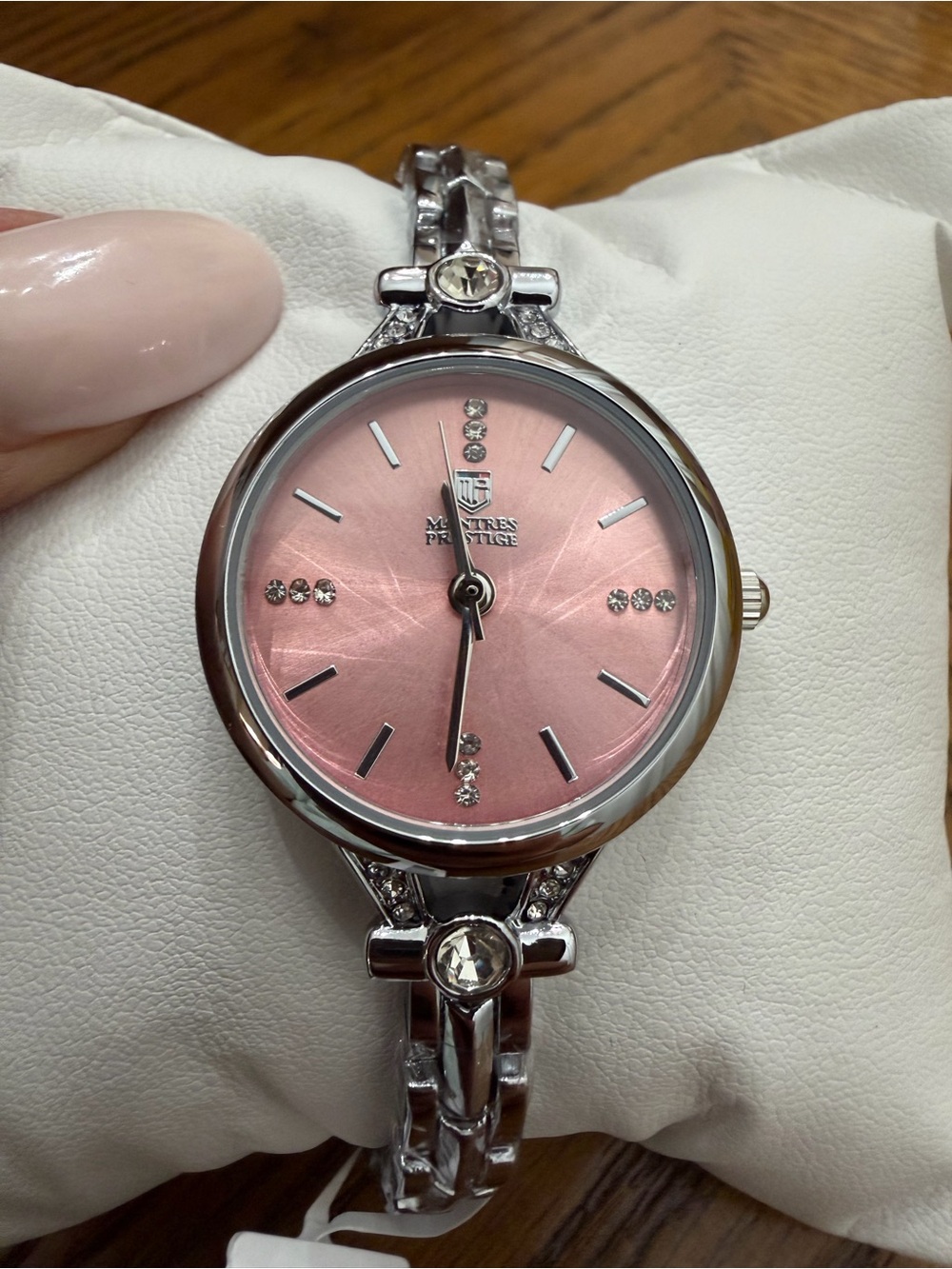 Invicta Montres Prestige Silver Bracelet Watch with Pink Dial